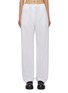 Main View - Click To Enlarge - MIU MIU - Logo Embroidered Elasticated Waist Cotton Pants