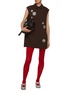 Figure View - Click To Enlarge - MIU MIU - Cap Sleeve Wool Dress