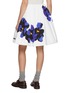 Back View - Click To Enlarge - MIU MIU - Logo Patch Flower Graphic Print Flared Skirt