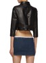 Back View - Click To Enlarge - MIU MIU - Shrunken Cropped Leather Jacket