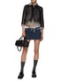 Figure View - Click To Enlarge - MIU MIU - Shrunken Cropped Leather Jacket