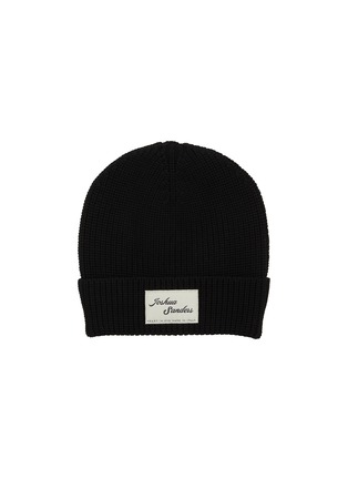 Figure View - Click To Enlarge - JOSHUA’S - Logo Patch Fisherman's Wool Fold Beanie