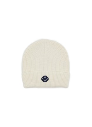 Main View - Click To Enlarge - JOSHUA’S - Logo Patch Fisherman's Wool Fold Beanie