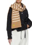 Figure View - Click To Enlarge - JOSHUA’S - Striped Wool Blend Scarf