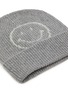 Detail View - Click To Enlarge - JOSHUA’S - Outline Smile Wool Cashmere Fold Beanie