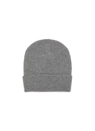 Figure View - Click To Enlarge - JOSHUA’S - Outline Smile Wool Cashmere Fold Beanie