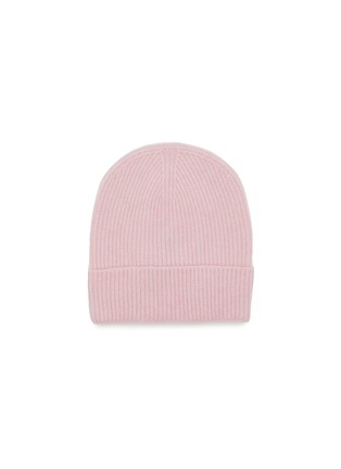 Figure View - Click To Enlarge - JOSHUA’S - Outline Smile Wool Cashmere Fold Beanie