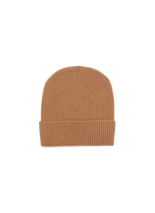 Figure View - Click To Enlarge - JOSHUA’S - Outline Smile Wool Cashmere Fold Beanie