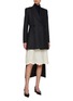 Figure View - Click To Enlarge - PRADA - Open Front Fishtail Wool Midi Skirt