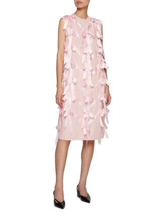 Figure View - Click To Enlarge - PRADA - Bow Embellished Shift Dress