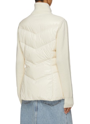 Back View - Click To Enlarge - MONCLER - Zip Up Hybrid Cardigan