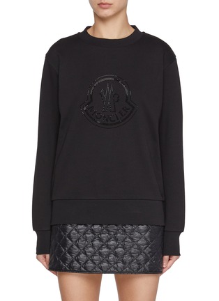 Main View - Click To Enlarge - MONCLER - Diamante Logo Front Sweatshirt