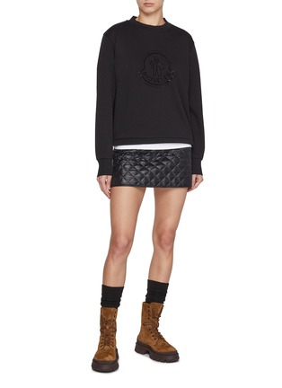 Figure View - Click To Enlarge - MONCLER - Diamante Logo Front Sweatshirt