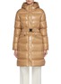 Main View - Click To Enlarge - MONCLER - Bellevue Belted Shiny Puffer Coat