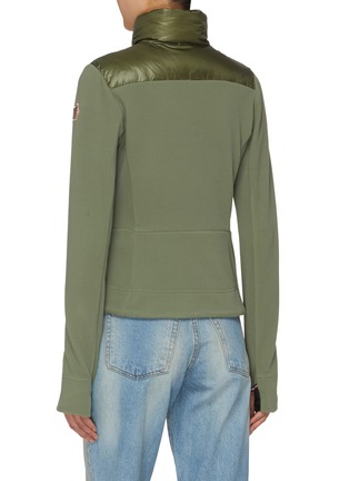 Back View - Click To Enlarge - MONCLER - Zip Up Button Turtleneck Jacket