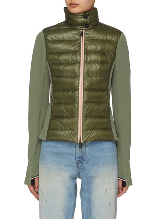 Main View - Click To Enlarge - MONCLER - Zip Up Button Turtleneck Jacket