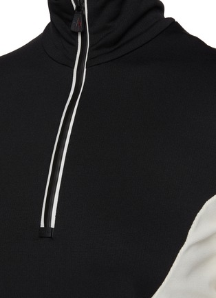  - MONCLER - Half Zip Turtleneck Stretchy Sweatshirt