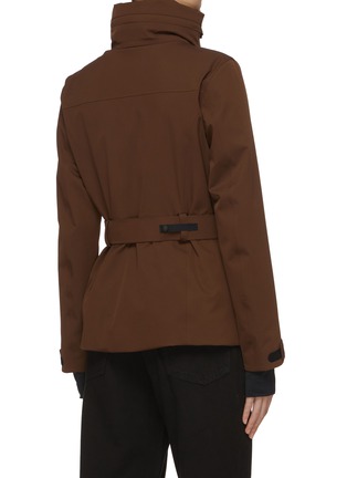 Back View - Click To Enlarge - MONCLER - Hooded Belted Hainets Jacket