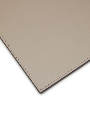 Detail View - Click To Enlarge - GIOBAGNARA - Maurice Leather Placemat — Stone