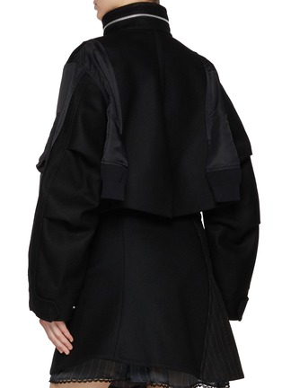 Back View - Click To Enlarge - SACAI - Two-Toned Wool Nylon Jacket