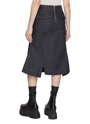 Back View - Click To Enlarge - SACAI - Spliced Cotton Denim Skirt