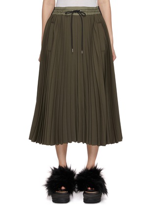 Main View - Click To Enlarge - SACAI - Technical Jersey Midi Skirt