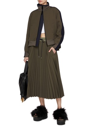 Figure View - Click To Enlarge - SACAI - Technical Jersey Midi Skirt