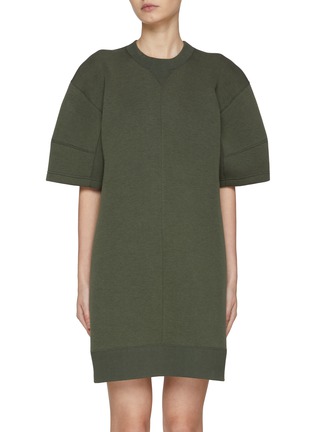 Main View - Click To Enlarge - SACAI - Puff Sleeve Sponge Sweat Dress