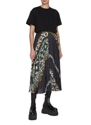 Figure View - Click To Enlarge - SACAI - Nordic Print T-Shirt Dress