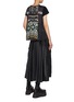 Figure View - Click To Enlarge - SACAI - Nordic Print Pleated Back T-Shirt