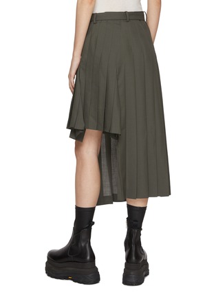 Back View - Click To Enlarge - SACAI - Asymmetrical Hem Pleated Midi Skirt