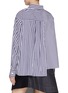 Back View - Click To Enlarge - SACAI - Asymmetrical Stripe Cotton Shirt