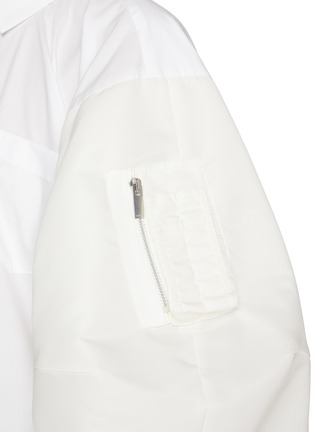  - SACAI - Puff Sleeve Twill Shirt Dress