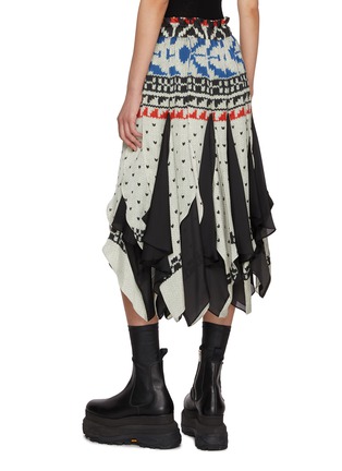 Back View - Click To Enlarge - SACAI - Nordic Print Panels Midi Skirt