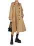 Figure View - Click To Enlarge - SACAI - Two-Toned Wool Trench Coat