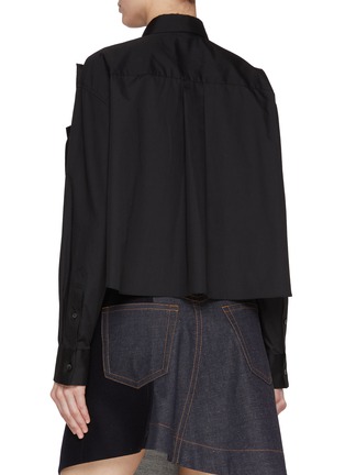 Back View - Click To Enlarge - SACAI - Long Sleeve Panelled Front Shirt