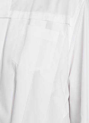  - SACAI - Pleated Cropped Shirt