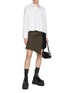 Figure View - Click To Enlarge - SACAI - Pleated Cropped Shirt