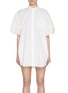 Main View - Click To Enlarge - SACAI - Puff Sleeve Twill Shirt Dress