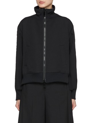 Main View - Click To Enlarge - SACAI - Stand Collar Technical Jersey Jacket