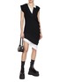 Figure View - Click To Enlarge - SACAI - V-Neck Asymmetrical Dress