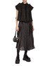 Figure View - Click To Enlarge - SACAI - Pleated Wool Blend Skirt