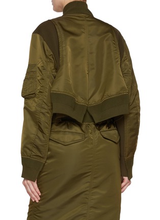 Back View - Click To Enlarge - SACAI - Two-Toned Cropped Bomber Jacket