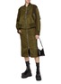 Figure View - Click To Enlarge - SACAI - Two-Toned Cropped Bomber Jacket