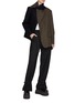 Figure View - Click To Enlarge - SACAI - Two-toned Asymmetrical Wool Jacket