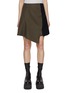 Main View - Click To Enlarge - SACAI - Two-Toned Asymmetrical Wool Skirt