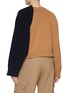 Back View - Click To Enlarge - SACAI - Two-Toned High Neck Asymmetrical Sweatshirt