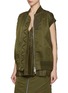 Detail View - Click To Enlarge - SACAI - Cap Sleeves Twill Gilet