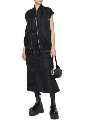 Figure View - Click To Enlarge - SACAI - Cap Sleeves Twill Gilet