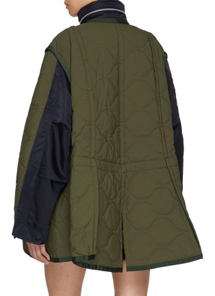 Back View - Click To Enlarge - SACAI - Double Collar Quilted Parka Jacket